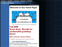 Tablet Screenshot of curtaincallmusic.com